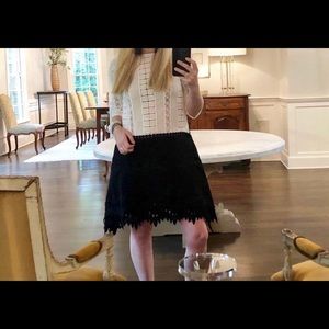 White and black Dress sized medium